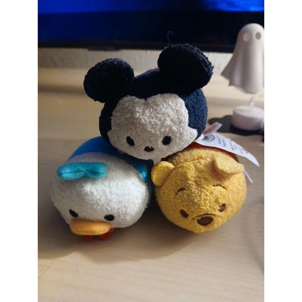 Disney Tsum Tsum 3" Lot 3 Pooh Mickey Mouse Donald Duck Plush